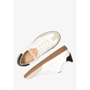 Baskets en cuir à semelle caramel femme Fred de la Bretoniere Pearl Sign image-3