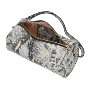 Women's Snake Print Leather Shoulder Bag Fred de la Bretoniere Livia image-3