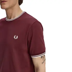 T-shirt à double bande Fred Perry image-2
