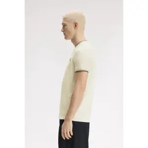 Contrast Trim Double Stripe T-Shirt Fred Perry image-3