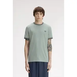 Contrast Trim Double Stripe T-Shirt Fred Perry image-2