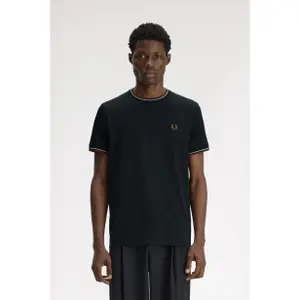 Contrast Trim Double Stripe T-Shirt Fred Perry image-2