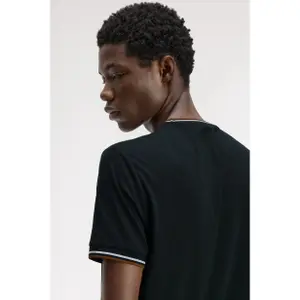 Contrast Trim Double Stripe T-Shirt Fred Perry image-5