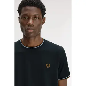 Contrast Trim Double Stripe T-Shirt Fred Perry image-6
