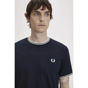T-shirt met dubbele streep Fred Perry image-3