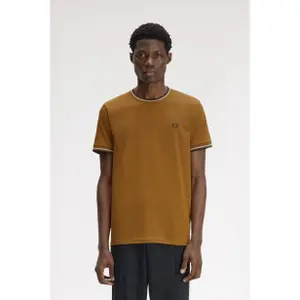 Contrast Trim Double Stripe T-Shirt Fred Perry image-2