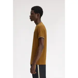 Contrast Trim Double Stripe T-Shirt Fred Perry image-3