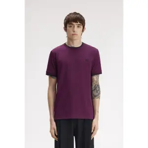 Contrast Trim Double Stripe T-Shirt Fred Perry image-2