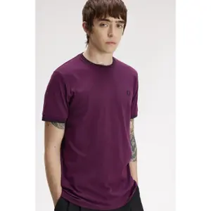 Contrast Trim Double Stripe T-Shirt Fred Perry image-3