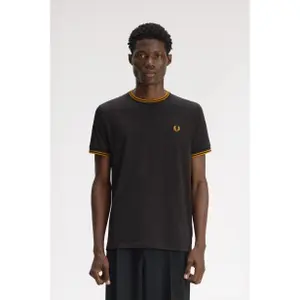Contrast Trim Double Stripe T-Shirt Fred Perry image-2