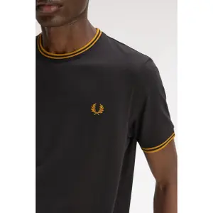 Contrast Trim Double Stripe T-Shirt Fred Perry image-6