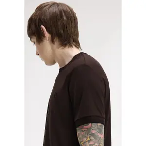 Contrast Trim Double Stripe T-Shirt Fred Perry image-6