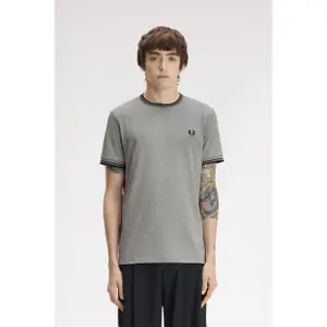 Contrast Trim Double Stripe T-Shirt Fred Perry image-2