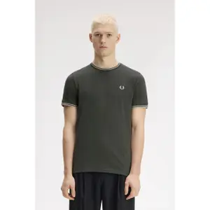 Contrast Trim Double Stripe T-Shirt Fred Perry image-2