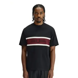 T-shirt brodé panel Fred Perry image-0