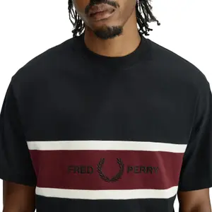 T-shirt brodé panel Fred Perry image-2
