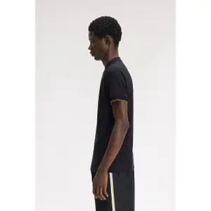 T-shirt a maniche in maglia Fred Perry image-3