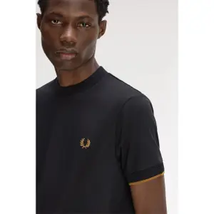 T-shirt a maniche in maglia Fred Perry image-5