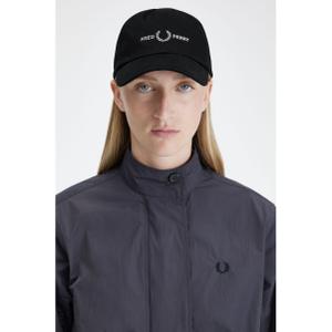 Boné de basebol em sarja Fred Perry Graphic Branded image-4