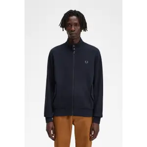 Kurtka dresowa z kołnierzem zapinanym na guziki Fred Perry image-1