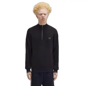 Pull 1/2 zip Fred Perry Waffle Stitch