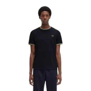 fpm1588-w53-t-shirt-double-lisere-fred-perry-bleu-marine-ecru-nid-d-abeille