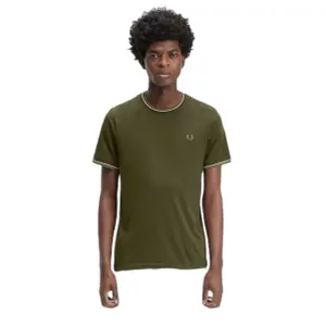 fpm1588-w92-t-shirt-double-lisere-fred-perry-vert-bouteille-gris-huitre-clair-vert-laurel-wreath