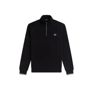 fpm3574-102-sweatshirt-avec-demi-fermeture-zippee-fred-perry-102-black