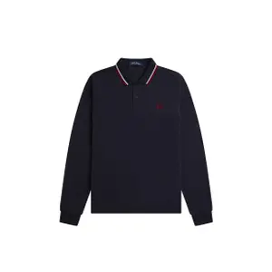 fpm3636-t55-langarmeliges-polo-shirt-fred-perry-twin-tipped-marineblau-schneeweiss-gebranntes-rot