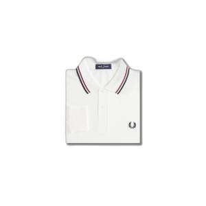 fpm3636-t60-polo-med-lang-arm-och-dubbla-smycken-fred-perry-blanc-neige-rouge-brule-bleu-marine