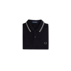 fpm3636-w54-polo-med-lang-arm-och-dubbla-smycken-fred-perry-noir-ecru-laurier-vert