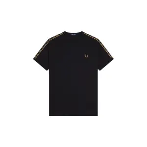 fpm4613-s77-t-shirt-fred-perry-contrast-tape-ringer-schwarz-grau