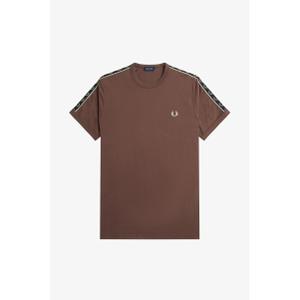 fpm4613-u85-t-shirt-com-banda-em-contraste-fred-perry-carrington-road-brick-cinzento-quente