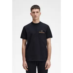 T-shirt with jersey pockets Fred Perry Loopback image-2