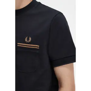 T-shirt with jersey pockets Fred Perry Loopback image-5