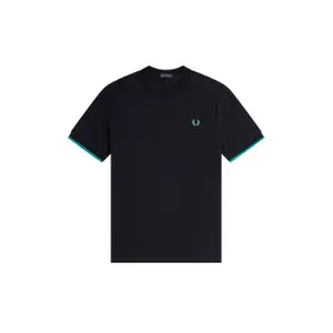 Piqué T-shirt with edged sleeves Fred Perry image-0