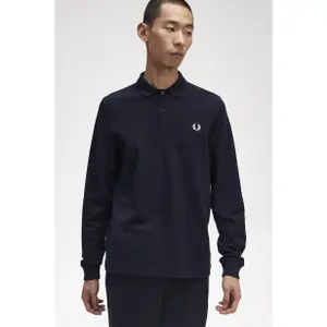 Einfarbiges Poloshirt mit langen Ärmeln Fred Perry image-3