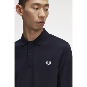 Einfarbiges Poloshirt mit langen Ärmeln Fred Perry image-6