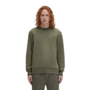 fpm7535-w49-sweatshirt-fred-perry-vert-laurel-wreath-vert-nuit