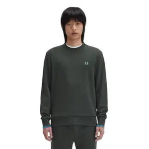 fpm7535-w64-sweatshirt-fred-perry-vert-nuit-ocean