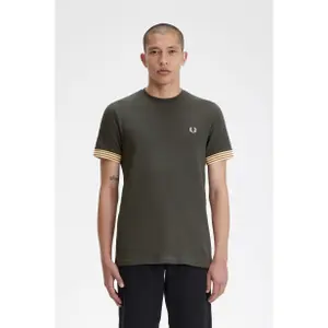 T-shirt Fred Perry Striped Cuff image-1