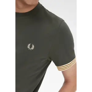 T-shirt Fred Perry Striped Cuff image-5