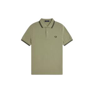 fpmm3600-y64-t-polo-com-duas-riscas-fred-perry-olivmnt-ngtgreen