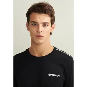 T-shirt με χρωματιστές ραφές, μακριά μανίκια Freddy image-5