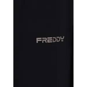 Joggingbukser i bomuldsfleece med ribkant og ribbede talje. Freddy image-2