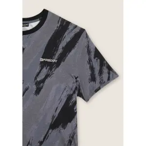 T-shirt με εκτύπωση και εφέ πινελιάς από βαμβάκι Freddy image-6