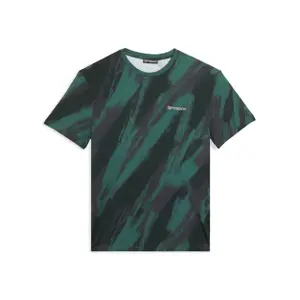 T-shirt με εκτύπωση και εφέ πινελιάς από βαμβάκι Freddy image-0