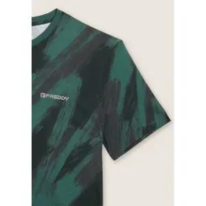 T-shirt με εκτύπωση και εφέ πινελιάς από βαμβάκι Freddy image-2