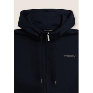 Zipped hooded tracksuit with ribbed edges Freddy image-2