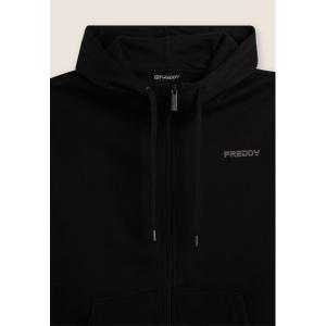 Zipped hooded tracksuit with ribbed edges Freddy image-2
